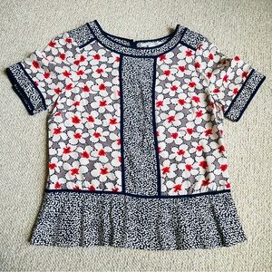 Boden Red White and Blue top